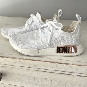 White and Rose Gold Adidas NMD R1